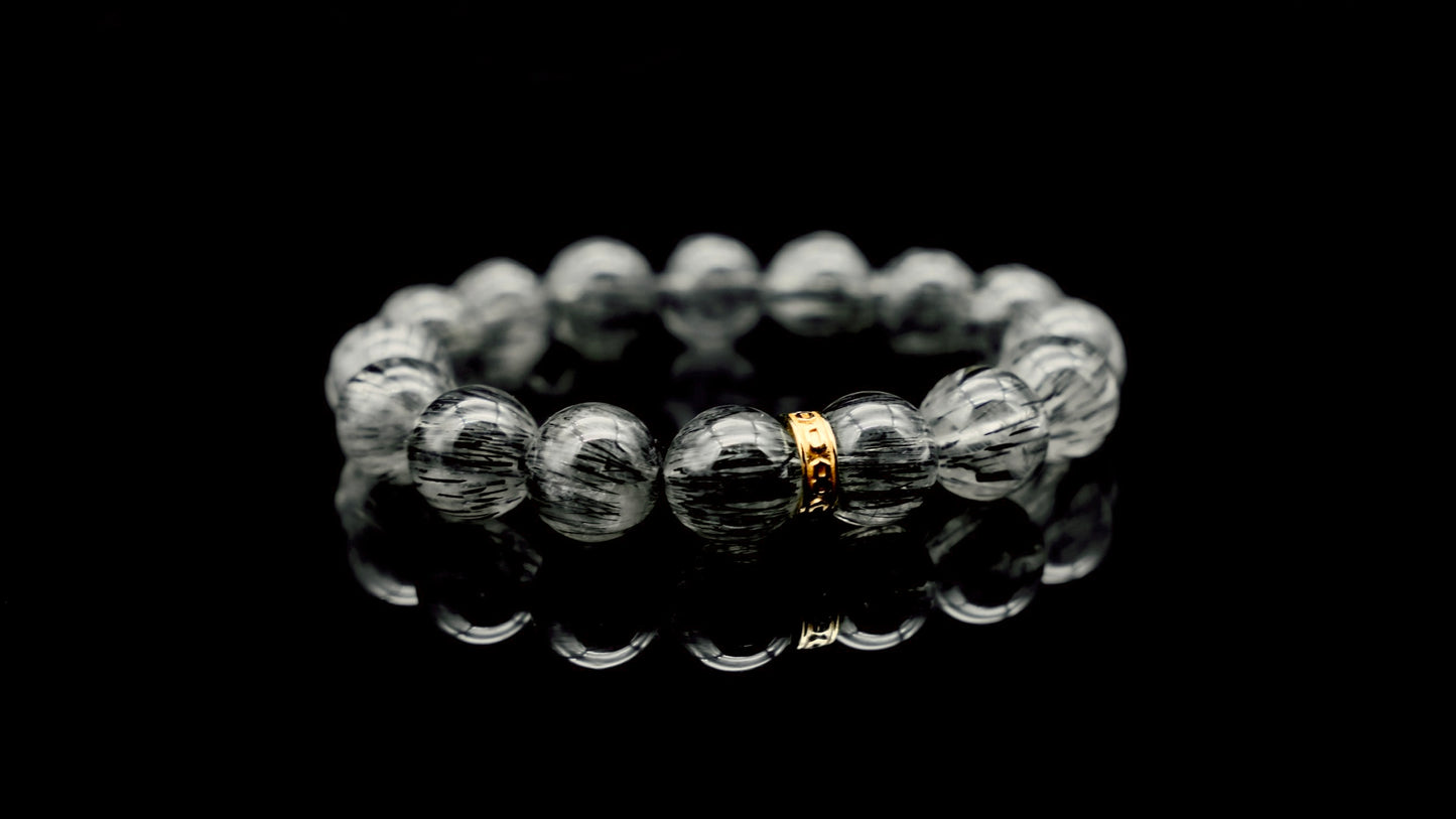 Black Rutilated Quartz Energy Bracelet