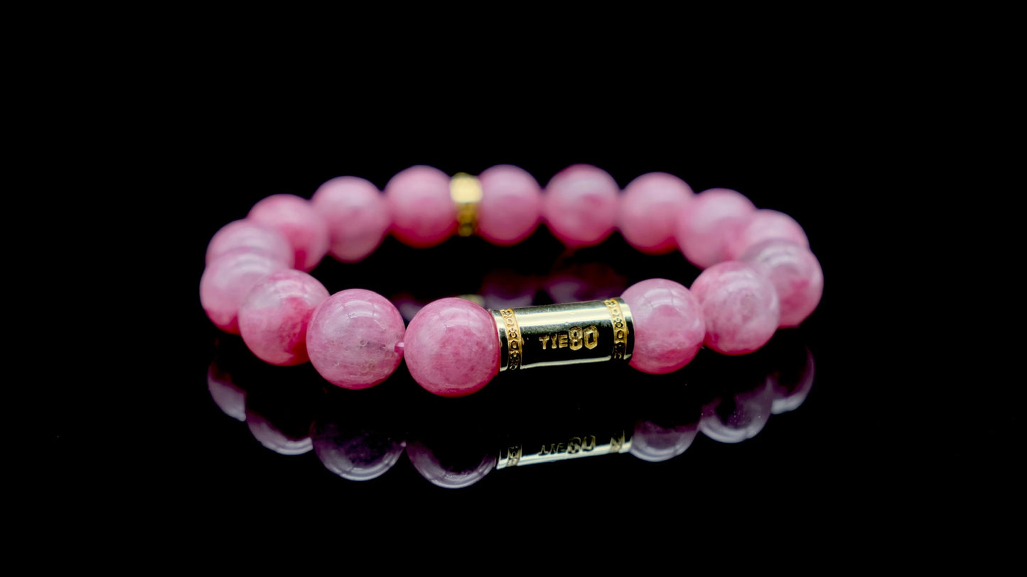 Cherry Blossom Rhodonite Energy Bracelet