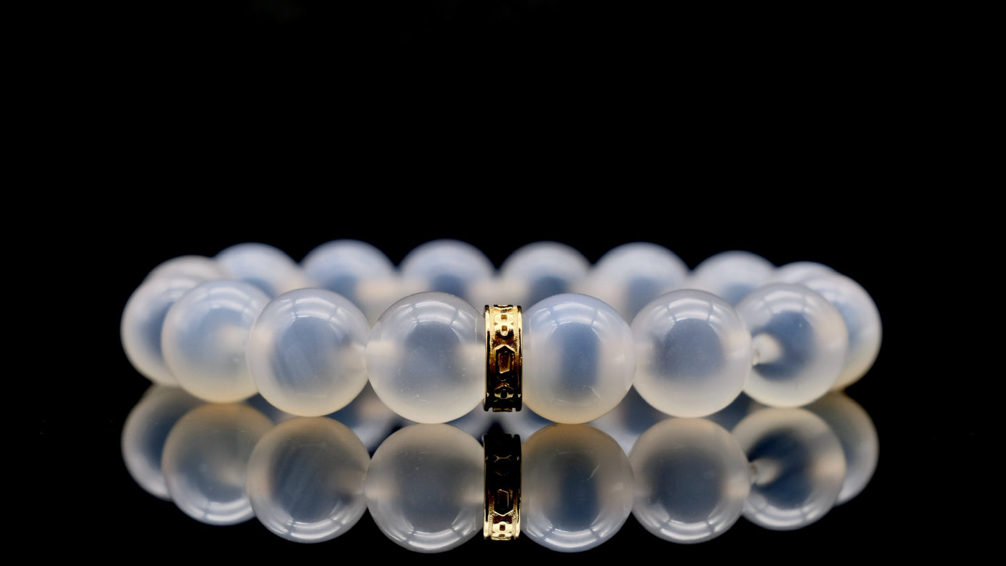 White Candy Agate Energy Bracelet