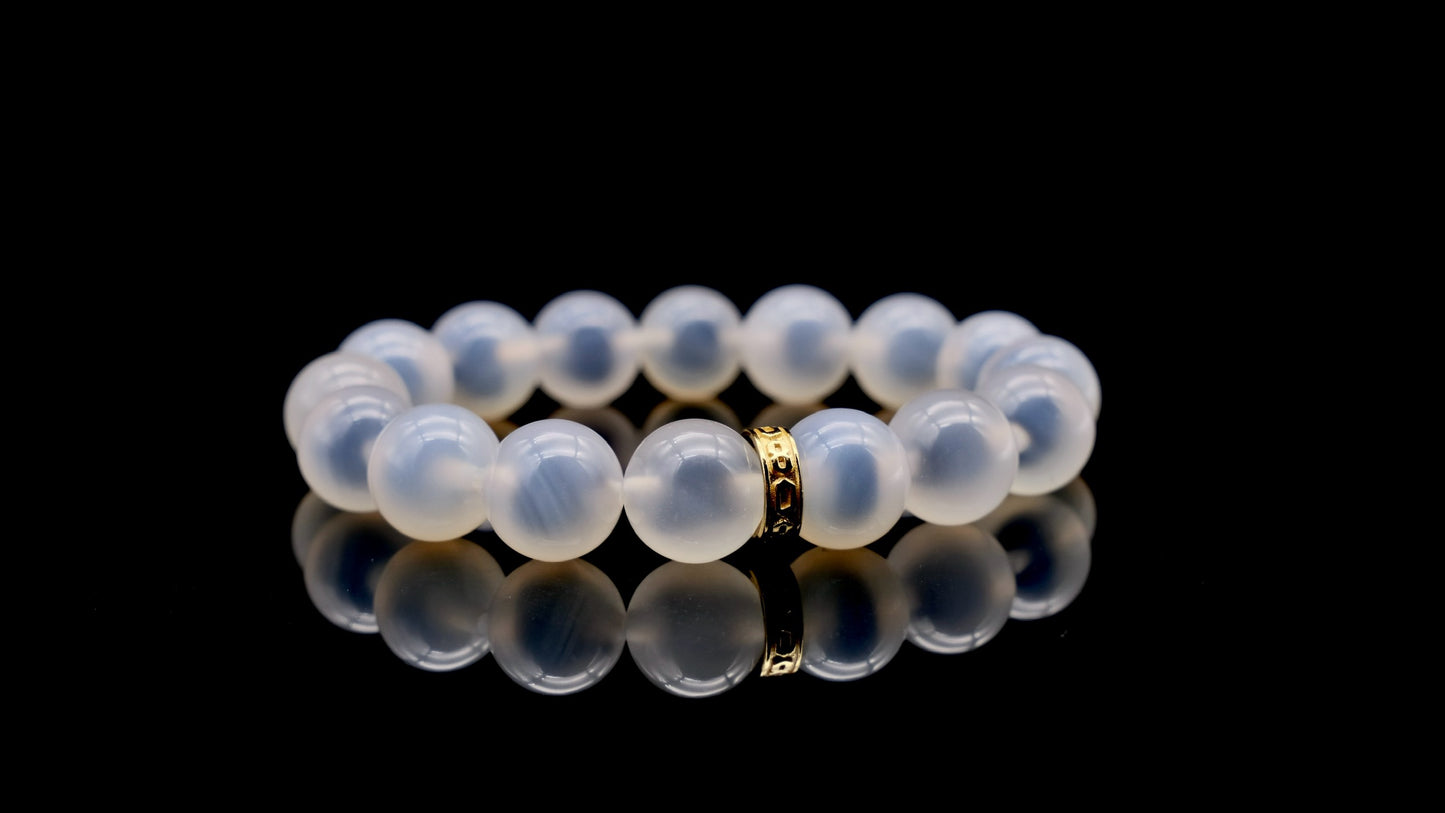White Candy Agate Energy Bracelet