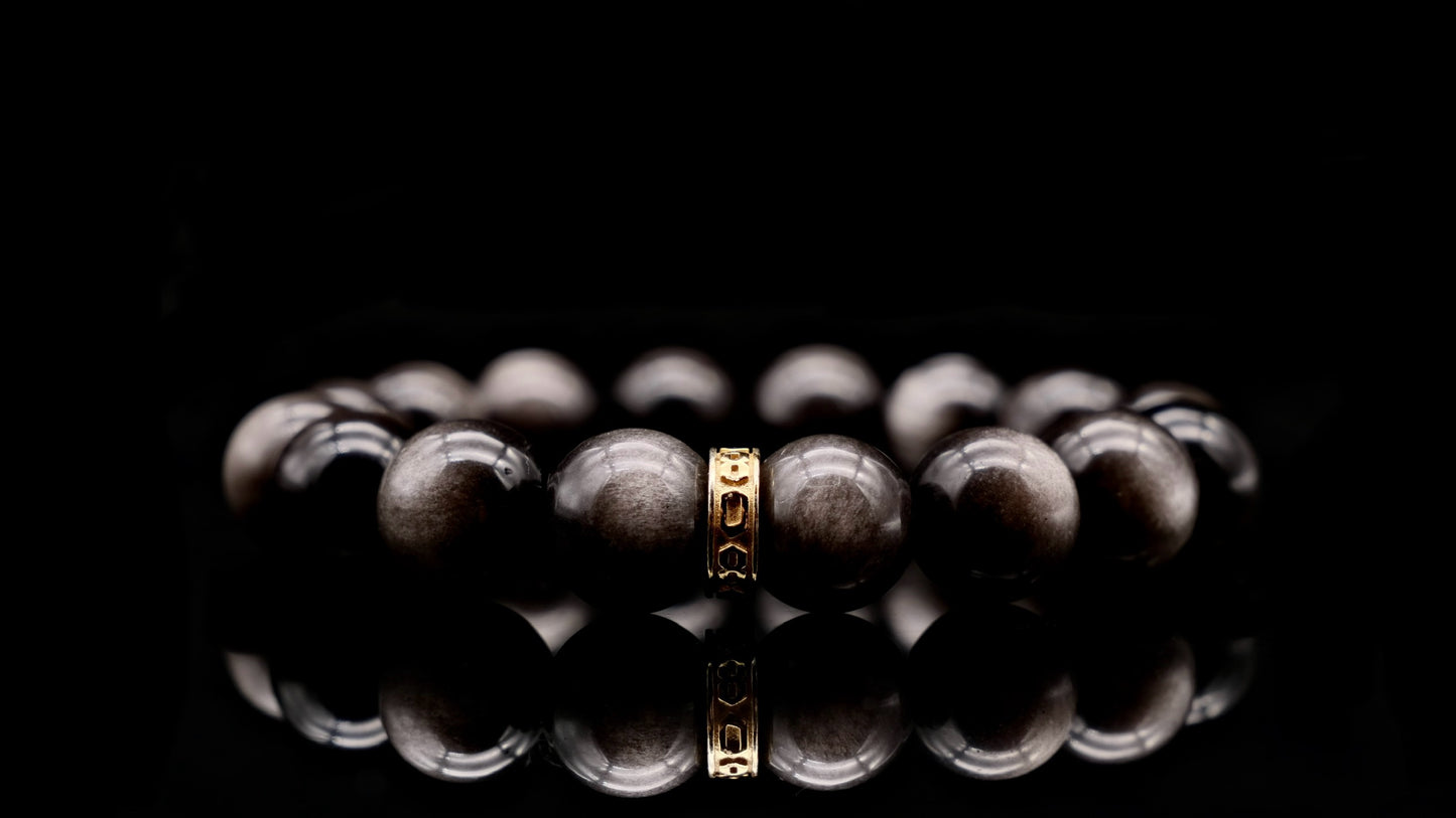 Silver Obsidian Energy Bracelet