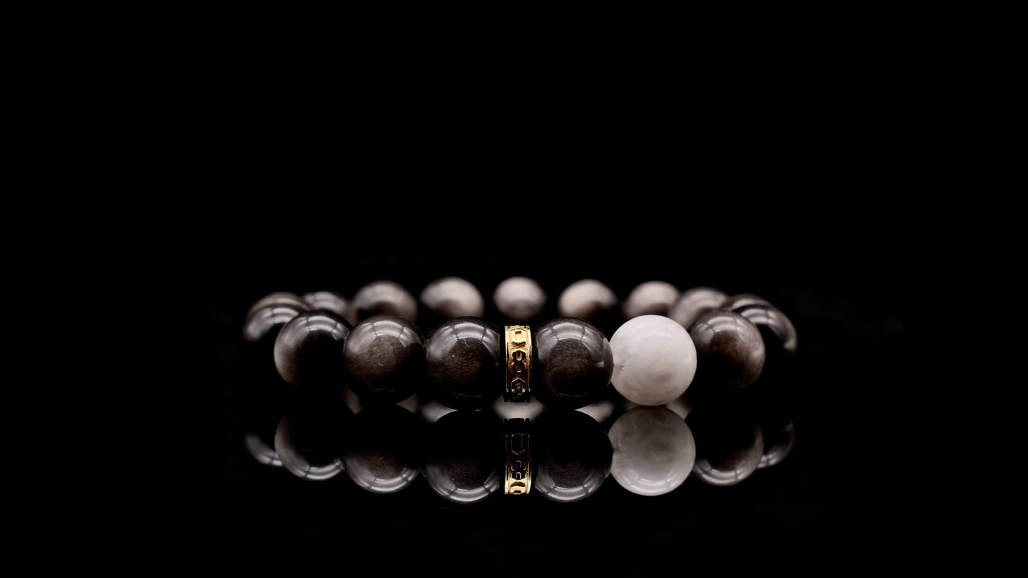 Silver Obsidian Energy Bracelet V3
