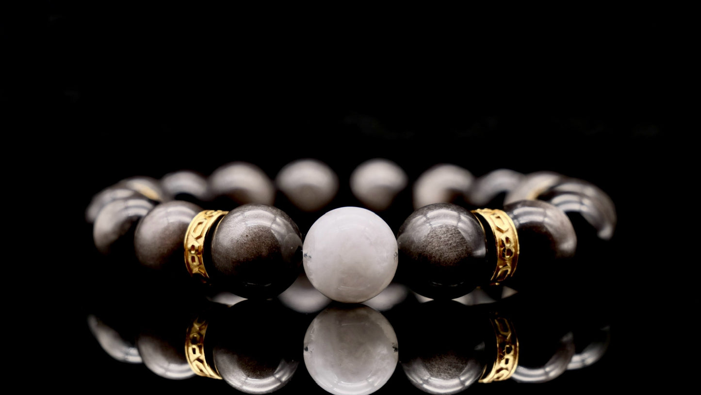 Silver Obsidian Energy Bracelet V2