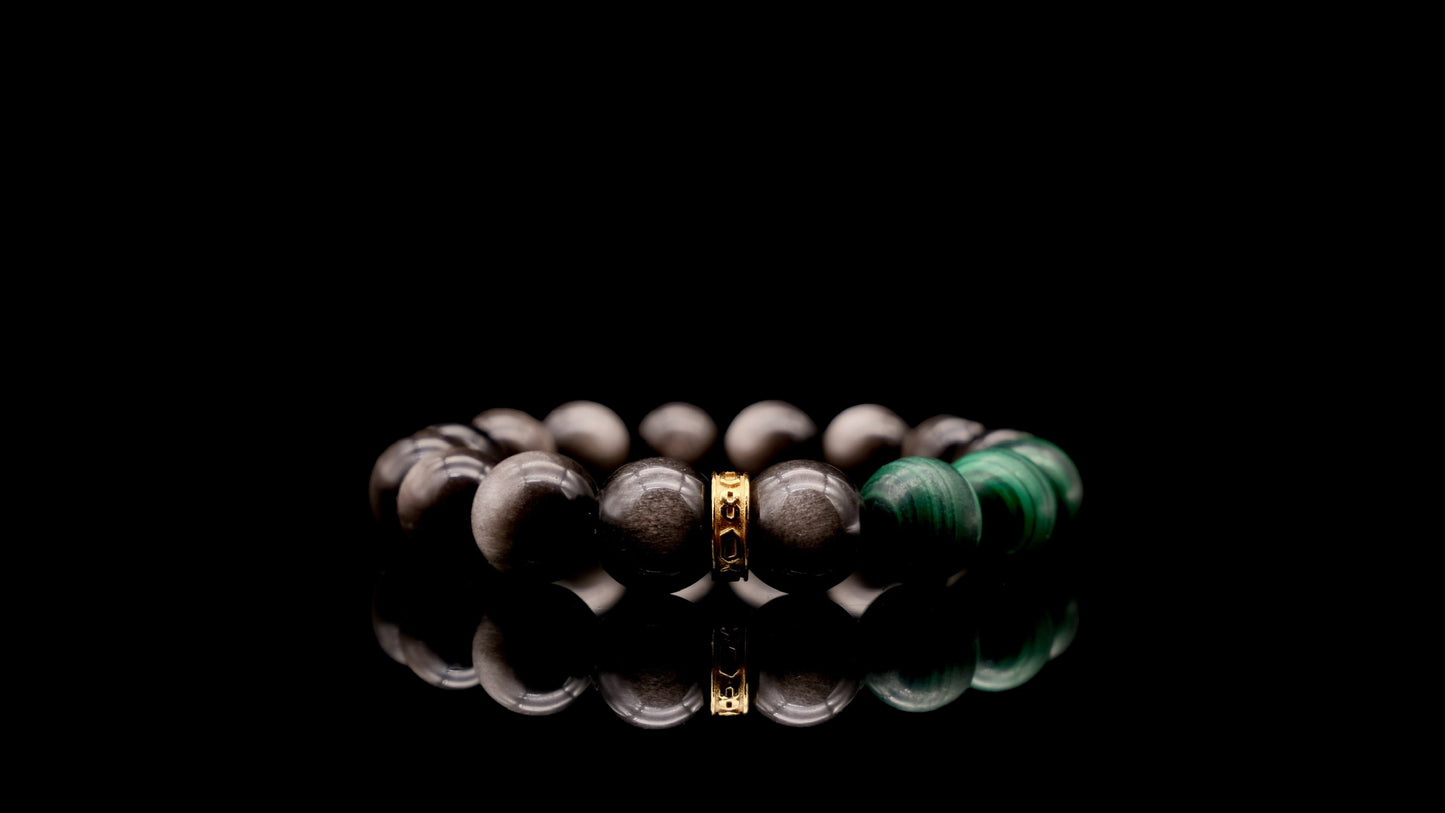 Silver Obsidian Energy Bracelet V7