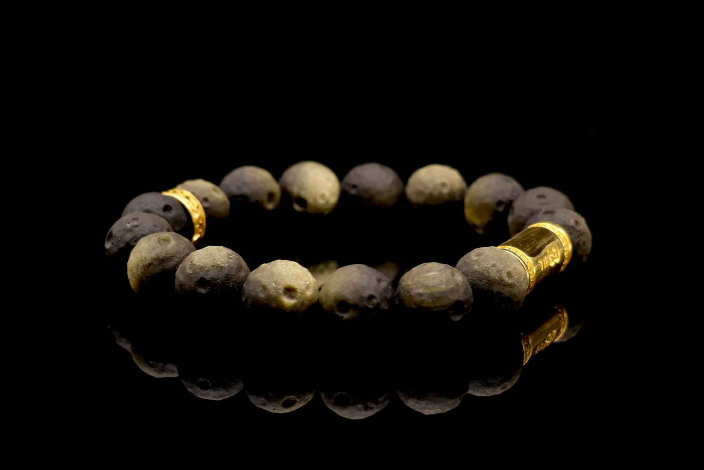 Moon Sculptured Golden Obsidian Energy Bracelet