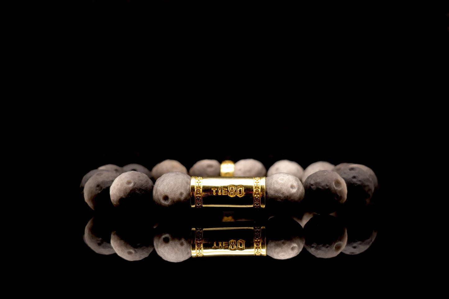 Moon Sculptured Silver Obsidian Energy Bracelet