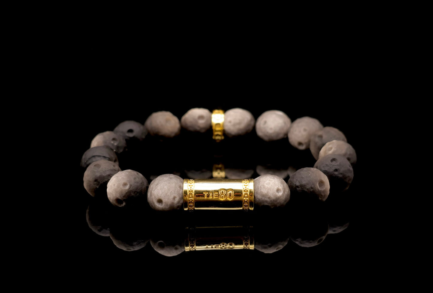 Moon Sculptured Silver Obsidian Energy Bracelet