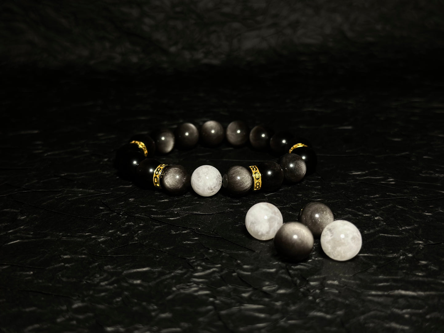 Silver Obsidian Energy Bracelet V2