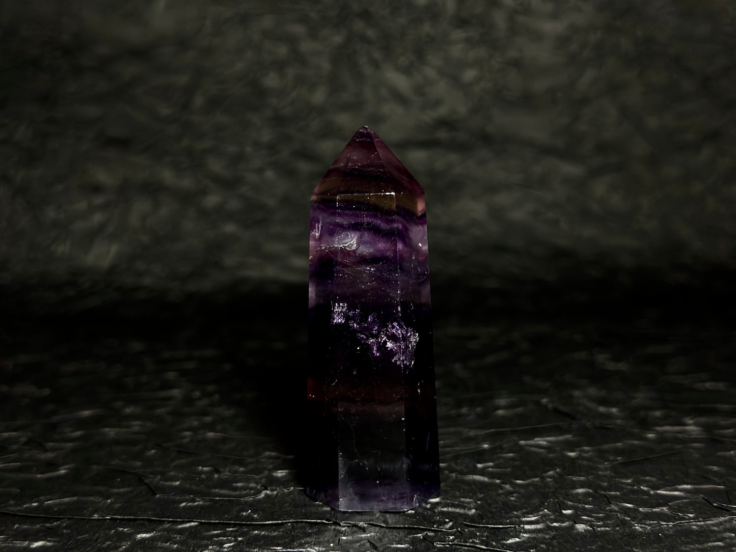 Purple Fluorite Energy Tower