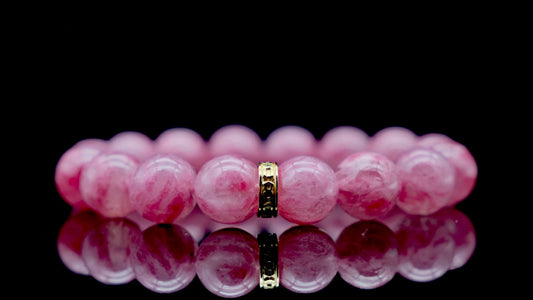 Cherry Blossom Rhodonite Energy Bracelet V2