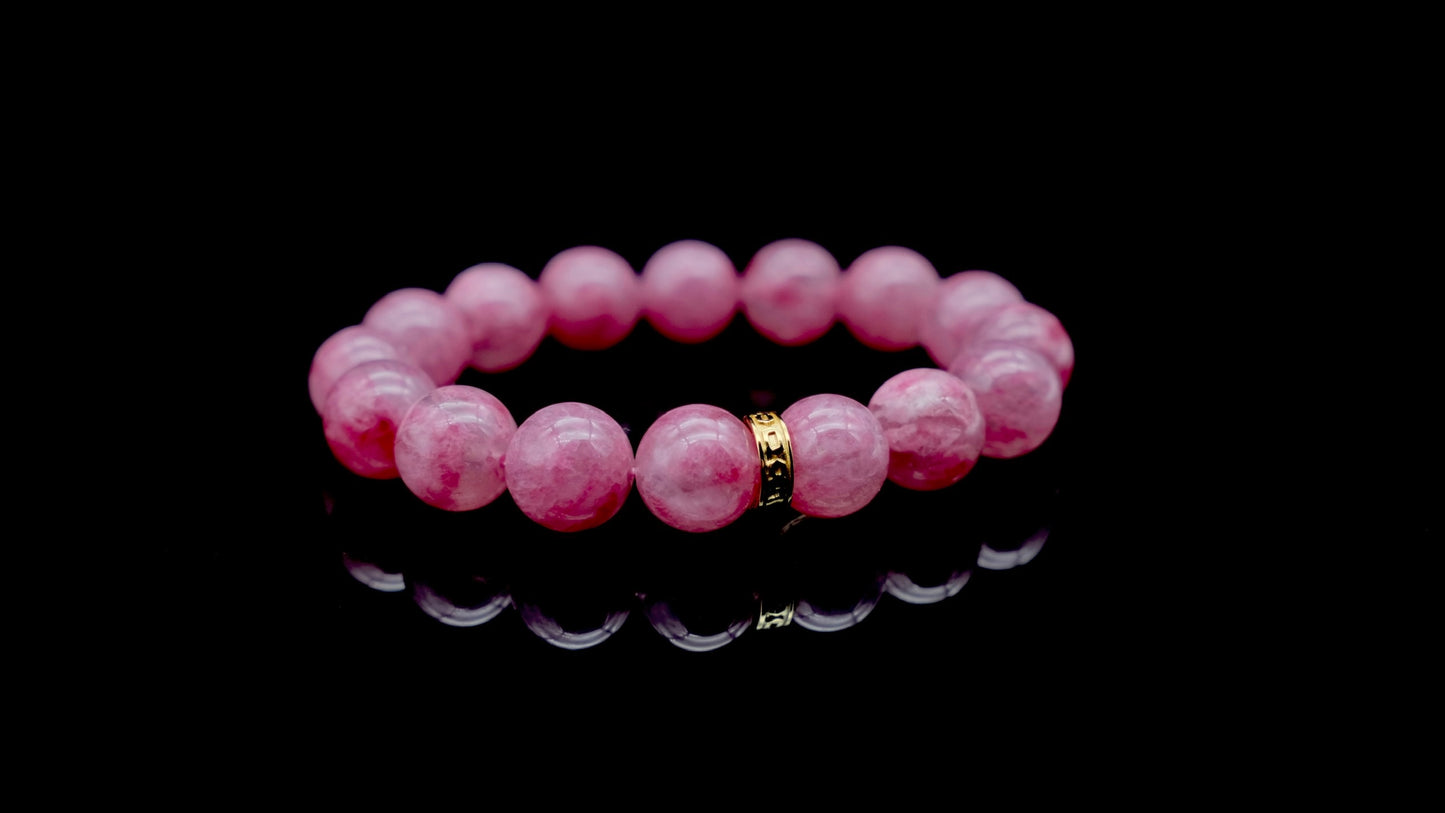 Cherry Blossom Rhodonite Energy Bracelet