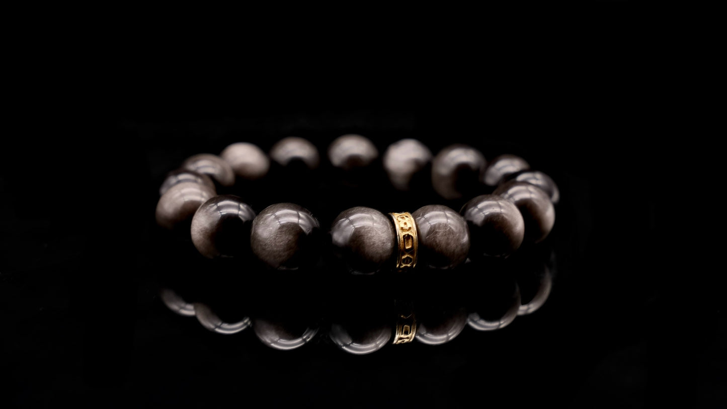 Silver Obsidian Energy Bracelet