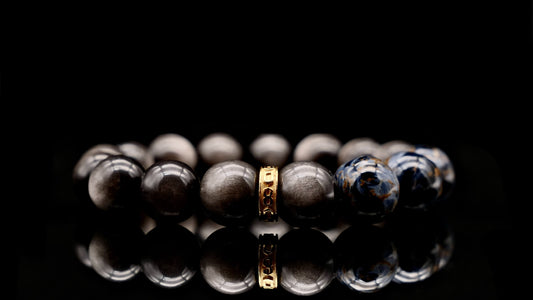 Silver Obsidian Energy Bracelet V4