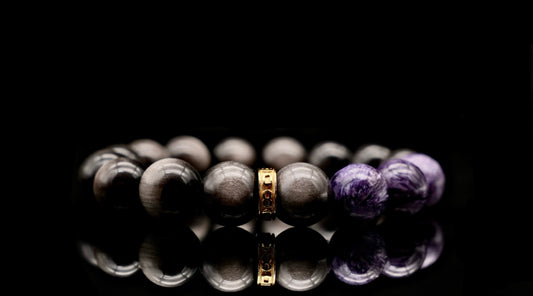 Silver Obsidian Energy Bracelet V5