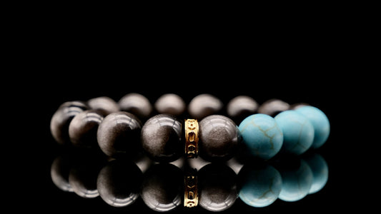 Silver Obsidian Energy Bracelet V6