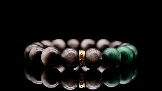 Silver Obsidian Energy Bracelet V7