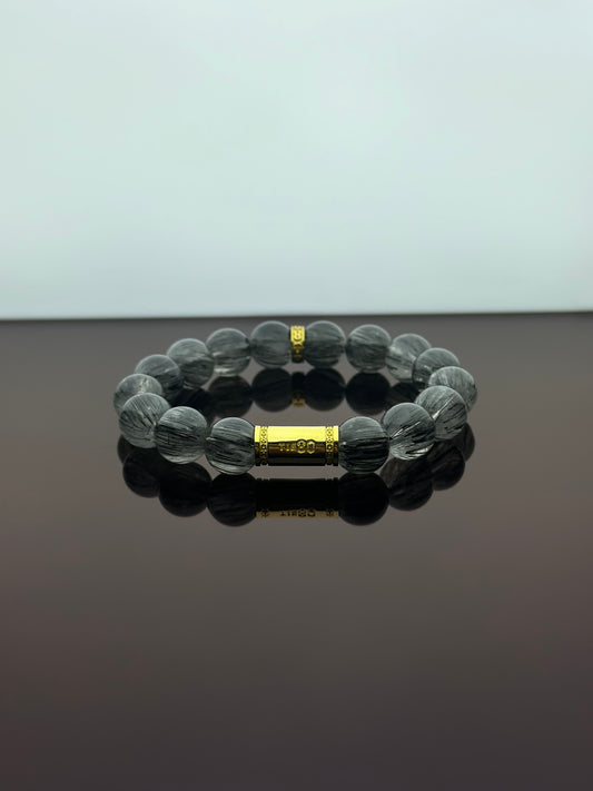 Black Rutilated Quartz Energy Bracelet V1