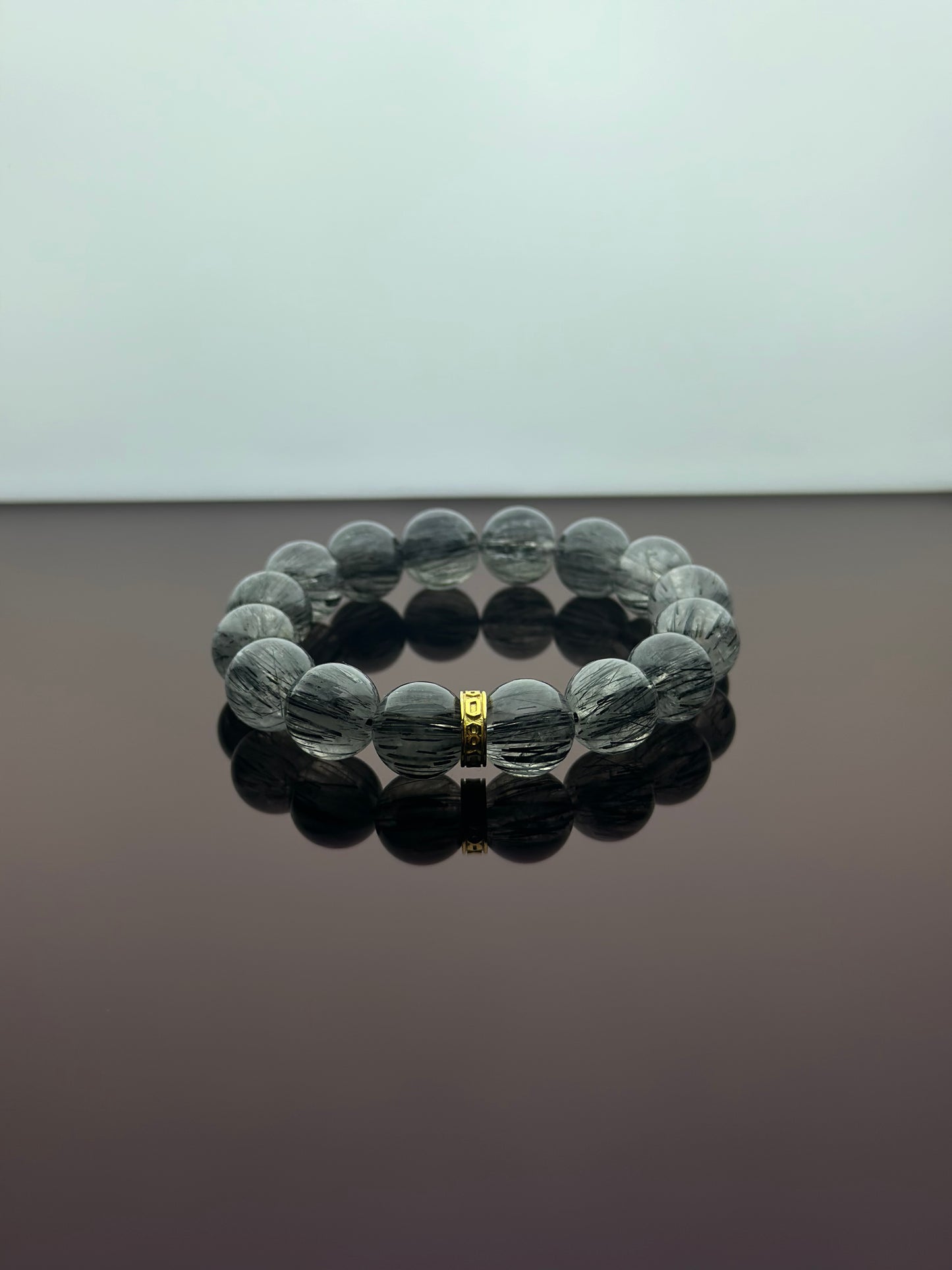 Black Rutilated Quartz Energy Bracelet V2