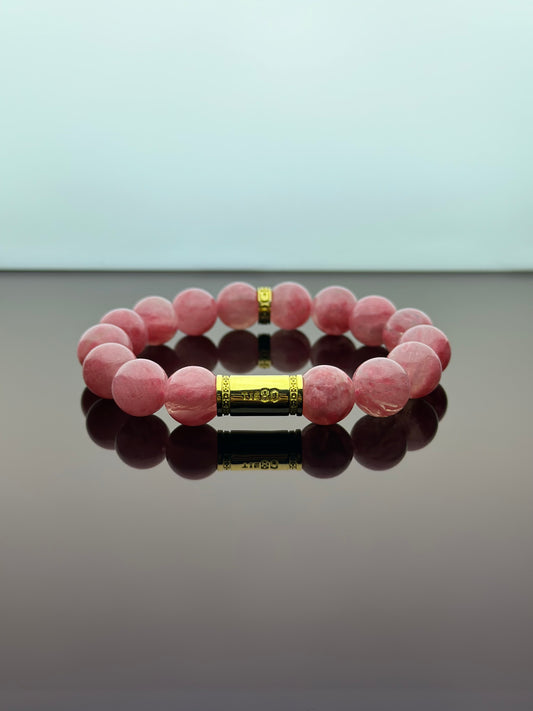 Cherry Blossom Rhodonite Energy Bracelet V1