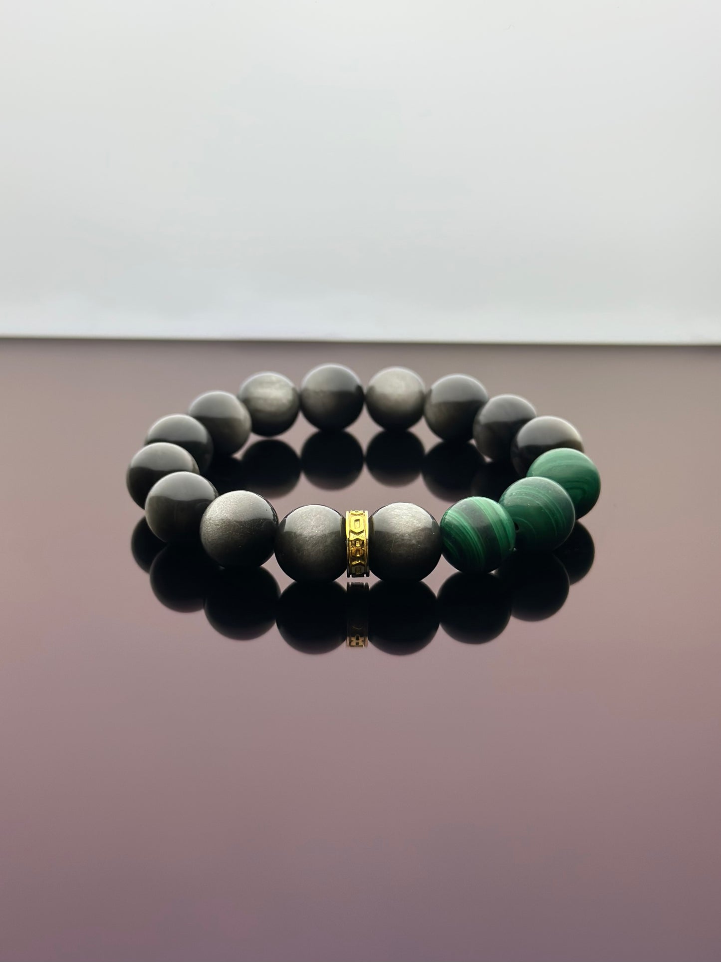 Silver Obsidian Energy Bracelet V8