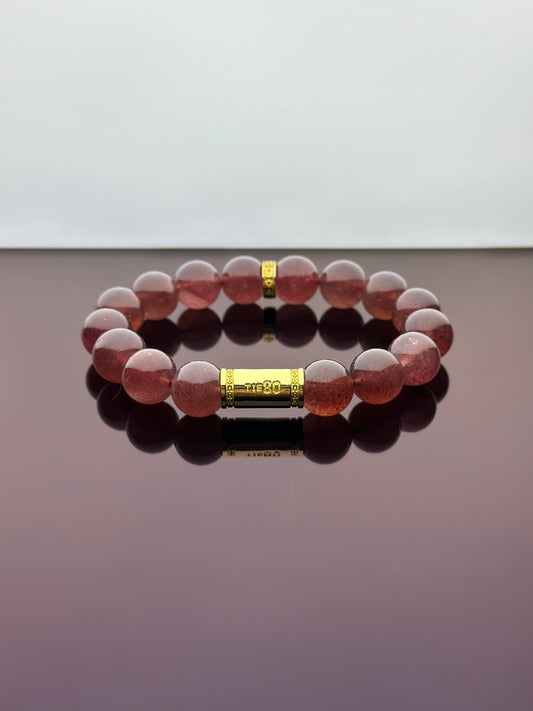 Strawberry Quartz Energy Bracelet V1