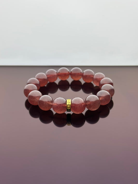 Strawberry Quartz Energy Bracelet V2