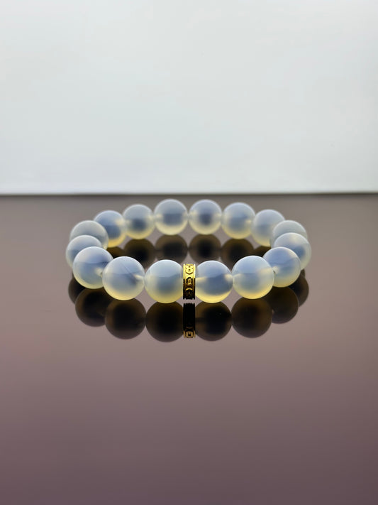 White Candy Agate Energy Bracelet V2