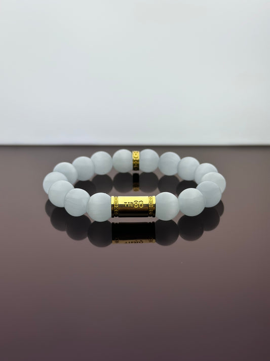 White Selenite Energy Bracelet V1