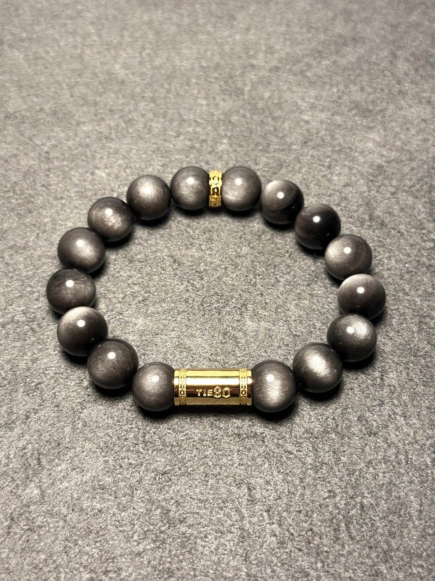 Silver Obsidian Energy Bracelet V1