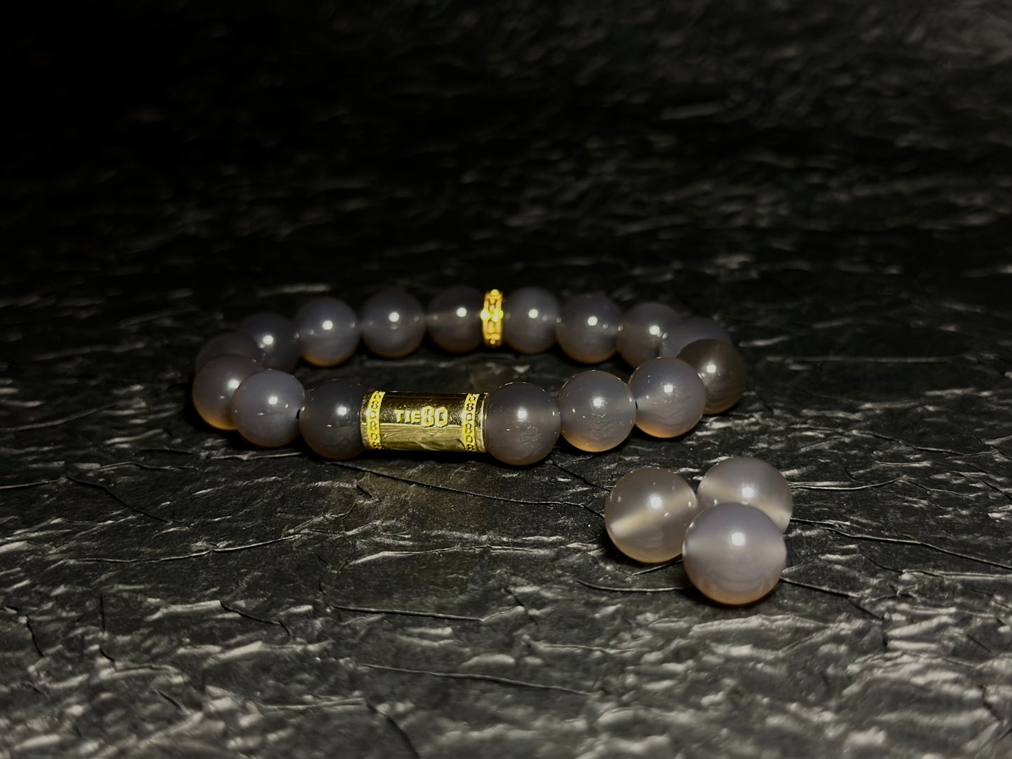 Grey Chalcedony Energy Bracelet V1