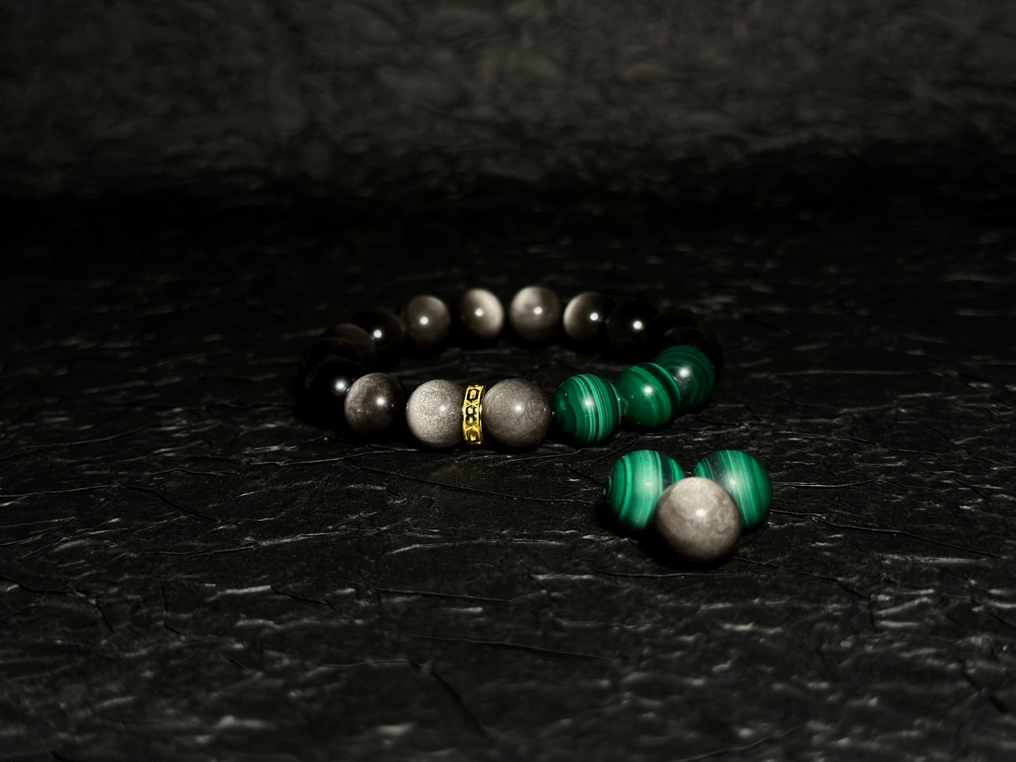 Silver Obsidian Energy Bracelet V8